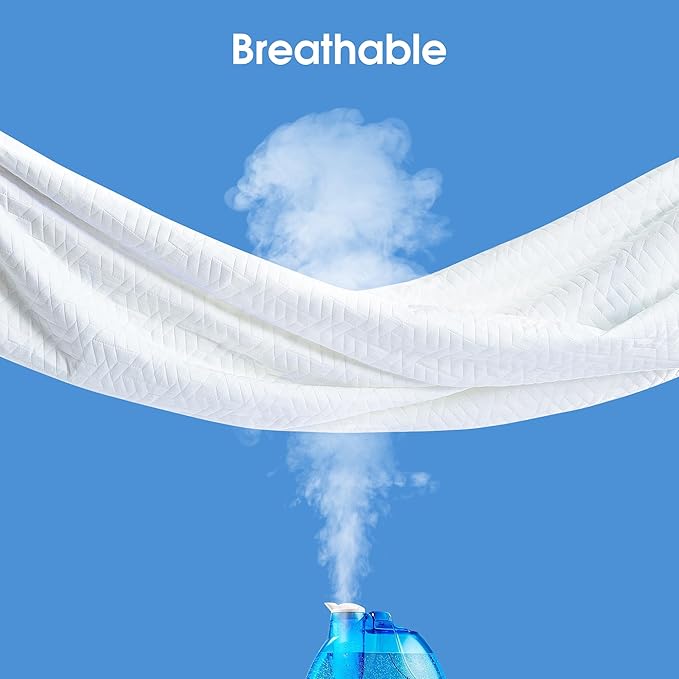 Hanherry 100% Waterproof Mattress Protector King Size, Mattress Cover 3D Air - Image 5