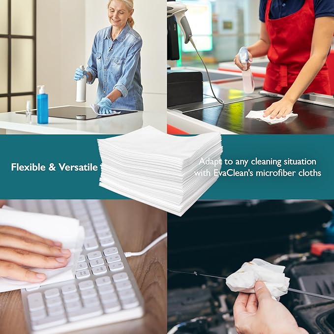 EvaClean Extra Large Disposable Microfiber Wipes - Image 3