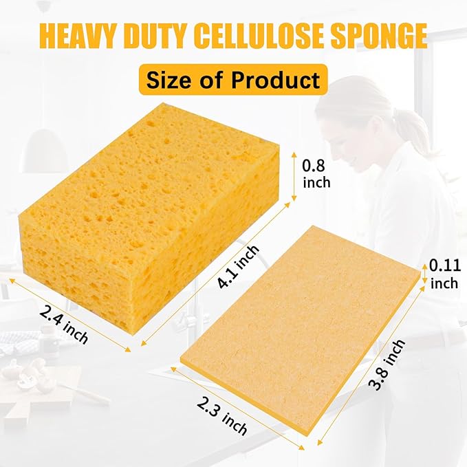 Kitchen Sponges, 12-Count Cellulose Sponges, Durable Dish Sponge - Image 2