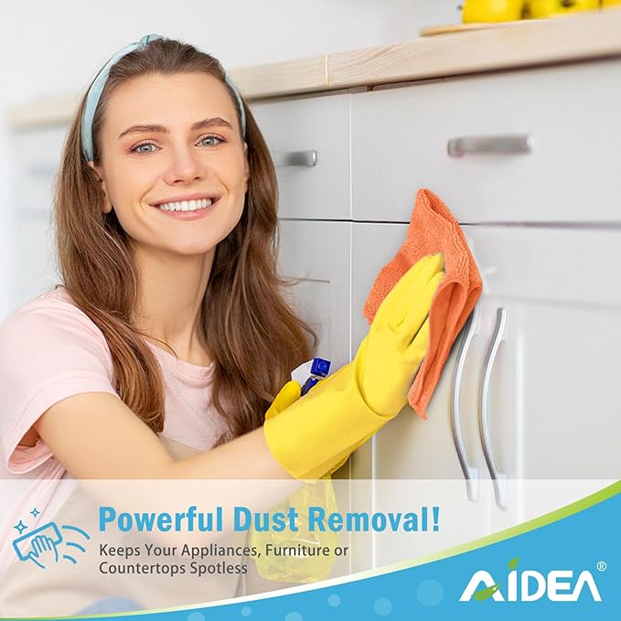 AIDEA Microfiber Cleaning Cloth-12PK, Soft Microfiber Towels - Image 4