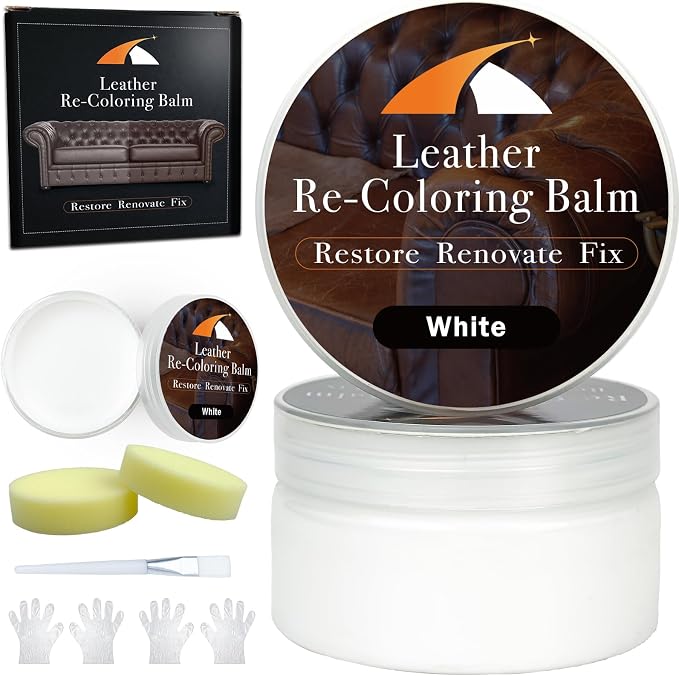 White Leather Repair Kit, Leather Dye by Unknown