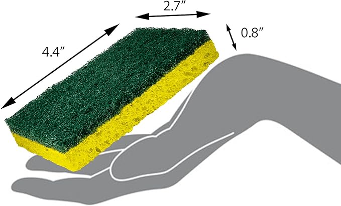 Amazon Basics Cleaning Sponges, Heavy Duty Scrub Sponges - Image 6