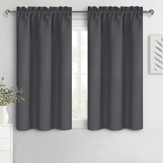 DWCN Blackout Curtains for Bedroom 54 Inch Length 2 Panels Set, Solid Thermal by DWCN
