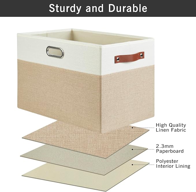 Large Collapsible Fabric Storage Bins - Image 6