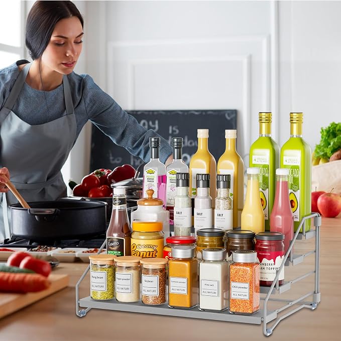RCHYFEED 4 Tier Spice Rack Organizer, Spice Organization - Image 8