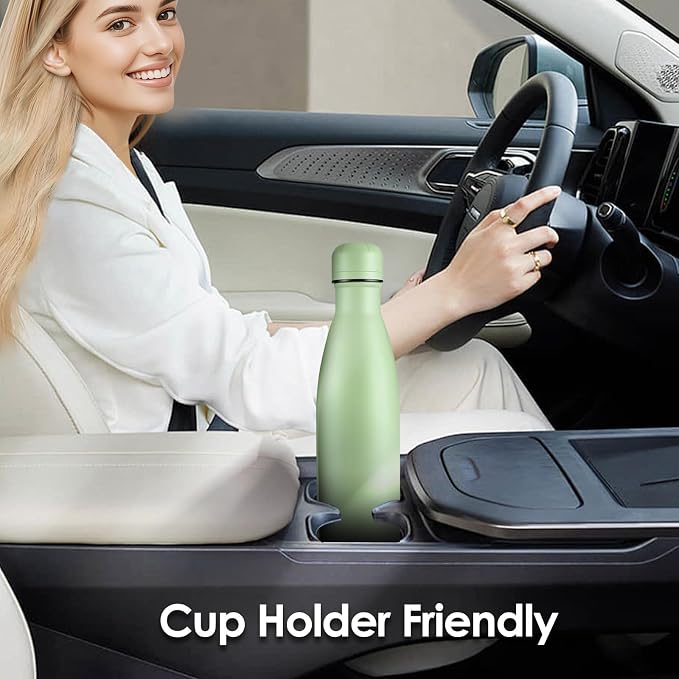 17oz Cola-Bottle Shaped Stainless Steel Leak-proof Water Bottle, Double Wall - Image 6