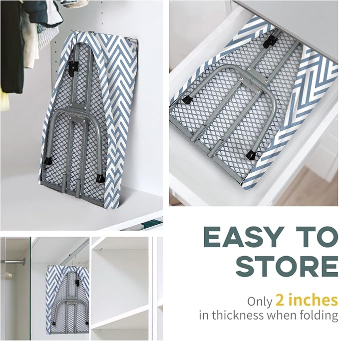 Small Tabletop Ironing Board Foldable, RAINHOL Steel Mesh Portable Iron Board - Image 4