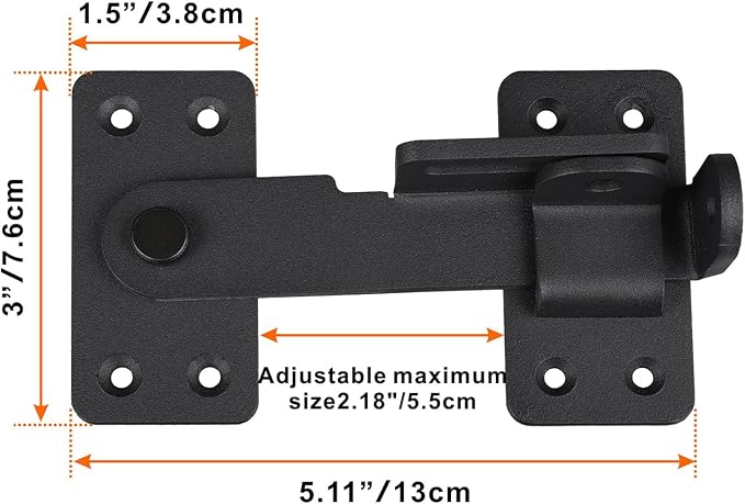 Flip Latch Lock, 90 Degre Heavy Duty Gate Latch - Image 3