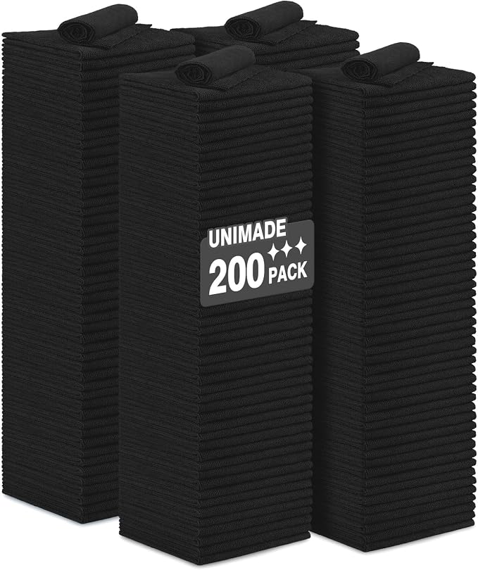 Microfiber Cleaning Cloth, 200 Pack Microfiber Towels by Unimade