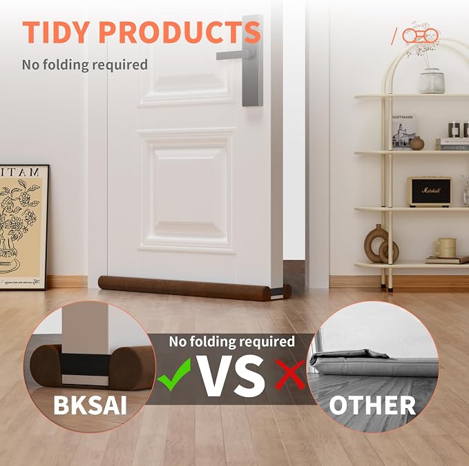 Upgraded Door Draft Stopper for Bottom of Door, Under Door Gap Filler for Big - Image 5