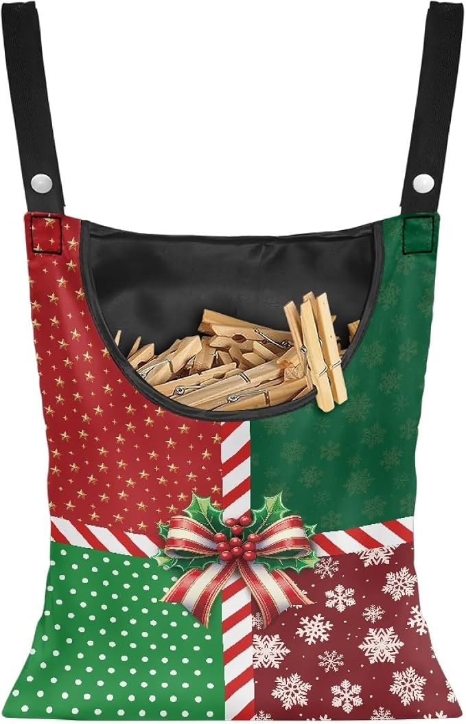 Christmas 2025 Adjustable Clothespin Storage Bag by CREAMIC
