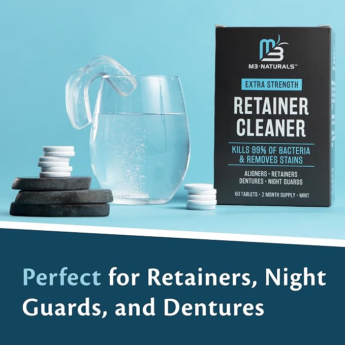 Retainer Cleanser Tablets Cleaner, Removes Odors Discoloration Stains and - Image 5