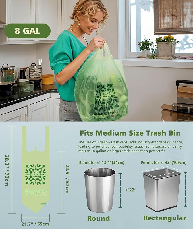 Compostable Trash Bags 8 Gallon - Image 4