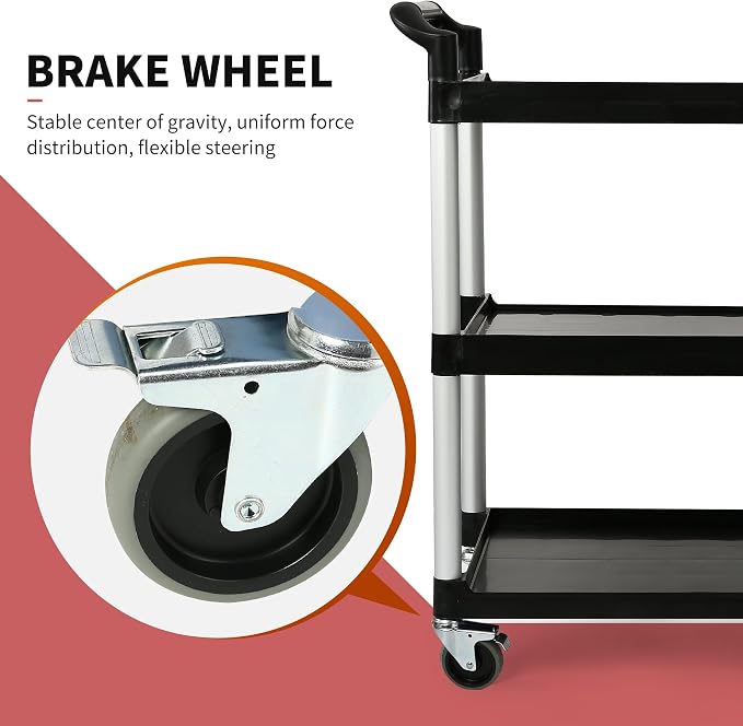 3-Tier Utility Rolling Cart - Image 5