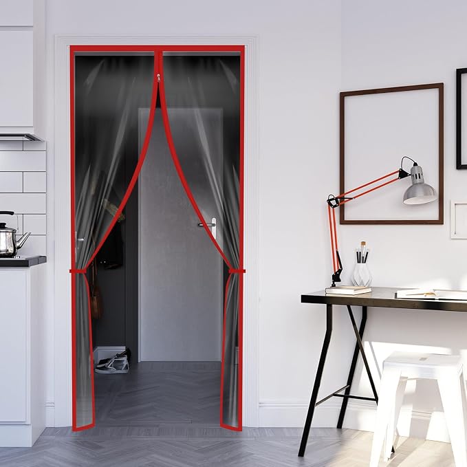 Amylove Zipper 60 x 102 Inch Dust Barrier Kit Red Edged Temporary Construction - Image 7