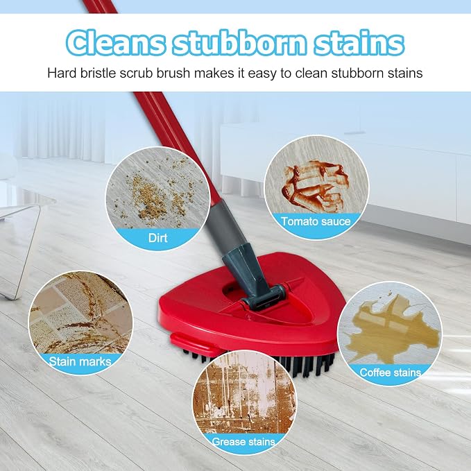 Spin Mop Handle, Mop Replace Heads, Scrubber Head and Base Replacement - Image 7
