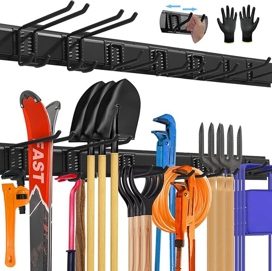 48'' All-Metal Garage Tool Organizer Wall Mount – Heavy-Duty Tool Rack Holds by SUKIZZ