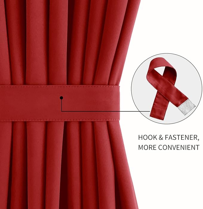 DWCN French Door Curtains – Rod Pocket Thermal Blackout Curtain - Image 2