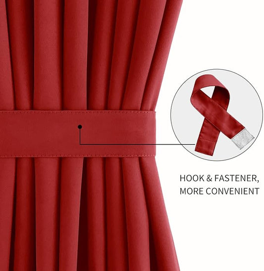 DWCN French Door Curtains – Rod Pocket Thermal Blackout Curtain - Image 2