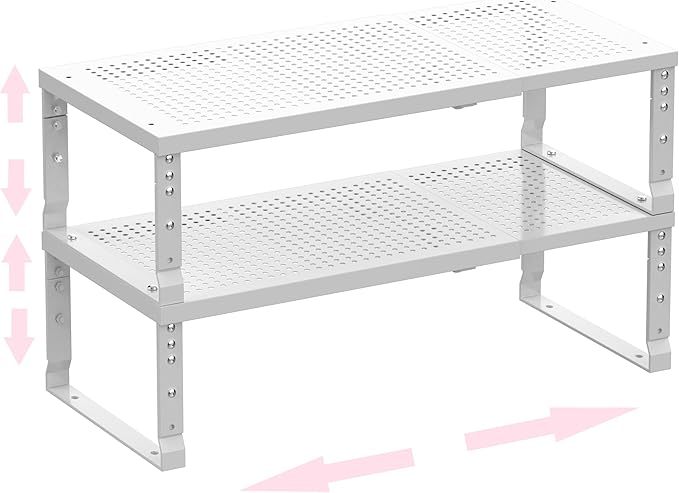 Metal Stackable Expandable Storage Shelf by Unknown
