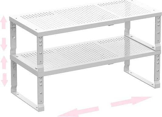 Metal Stackable Expandable Storage Shelf by Unknown