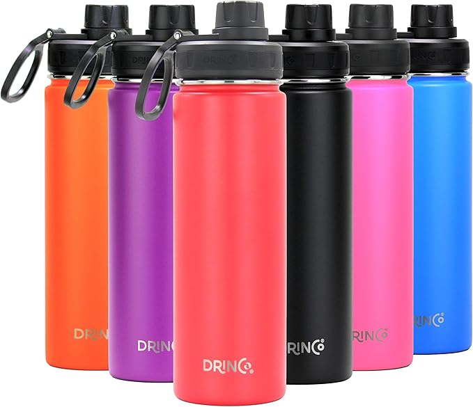 DRINCO Stainless Steel Water Bottle Spout Lid Vacuum Insulated Double Wall by Drinco