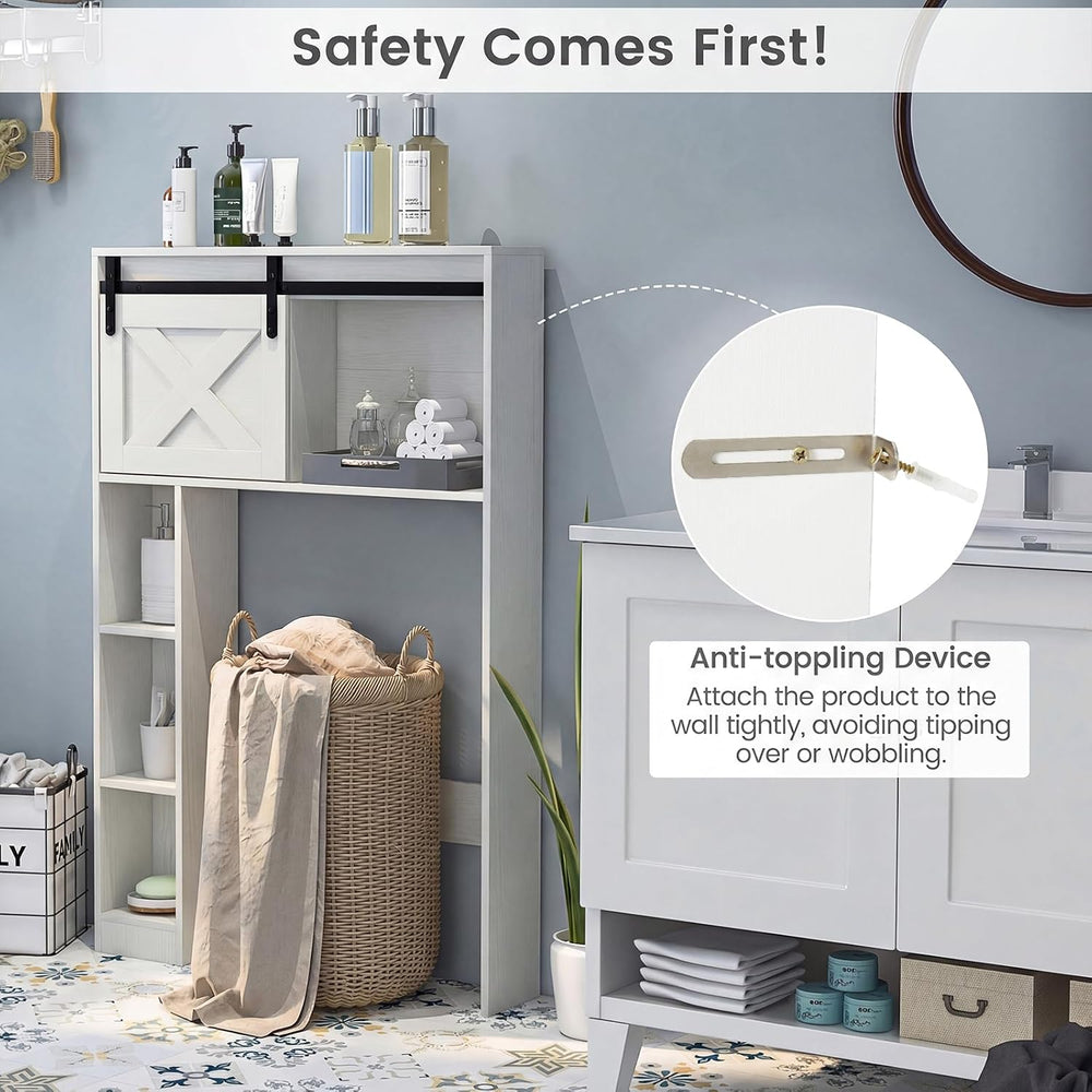 GIANTEX Over The Toilet Storage Cabinet - Freestanding Bathroom Organizer wit...