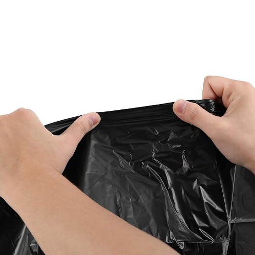happimess HPM3000V-BLACK 30 Gallon Drawstring Unscented Trash Can Liner - Image 4