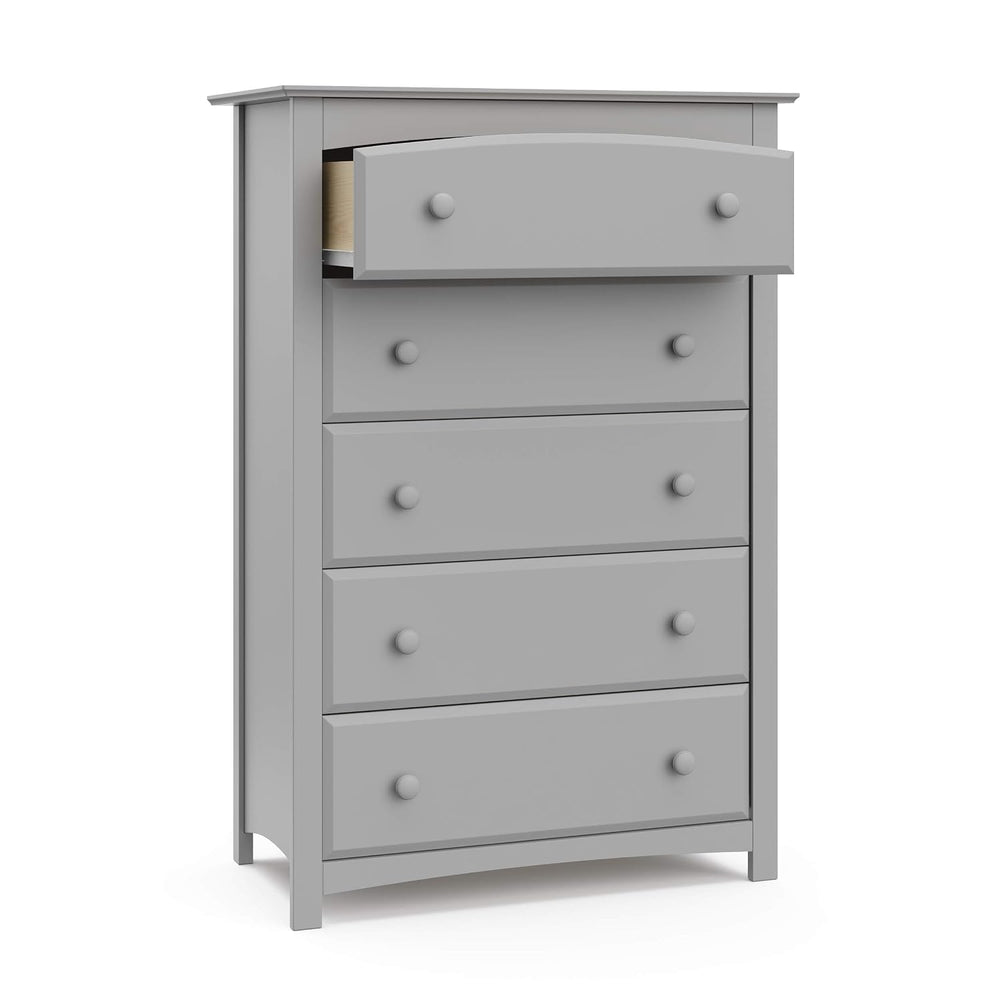 Storkcraft Kenton 5 Drawer Dresser, Pebble Gray