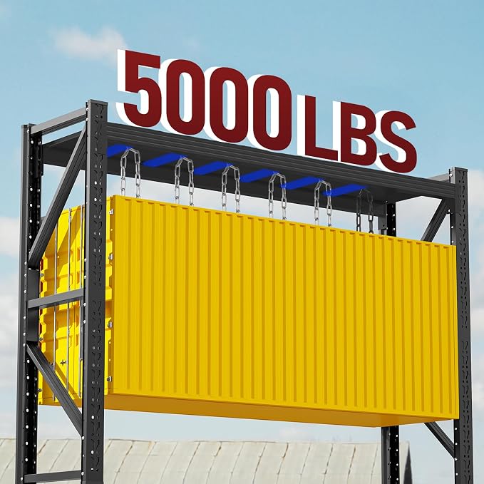 60" W Storage Shelves Heavy Duty, 4 Tier Metal Garage Shelving Units, 5000LBS - Image 4