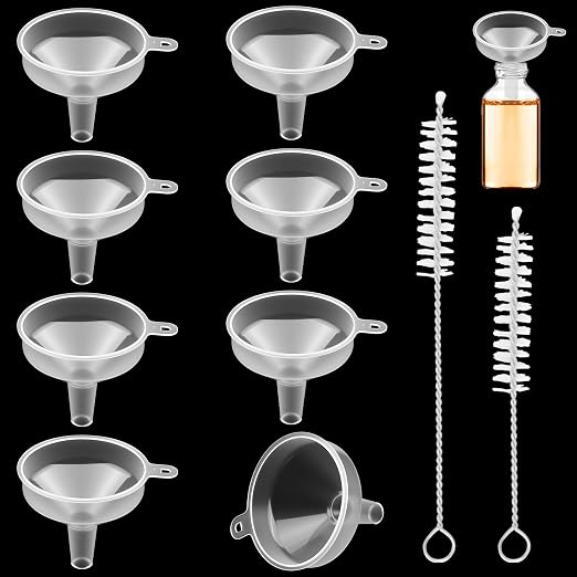 8PCS Mini Clear Funnels for Filling Bottle, Kitchen Small Funnel/Plastic Funnel by Unknown