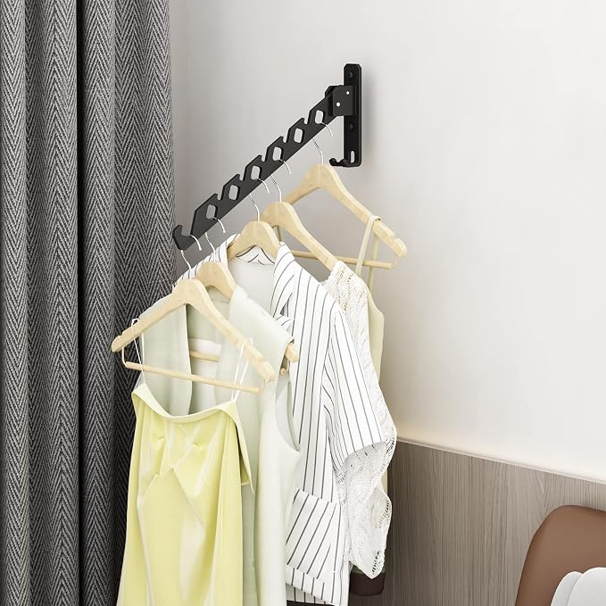 Wall Mounted Clothes Drying Rack, Wall Clothes Hanger Foldable, Laundry Hanger - Image 7