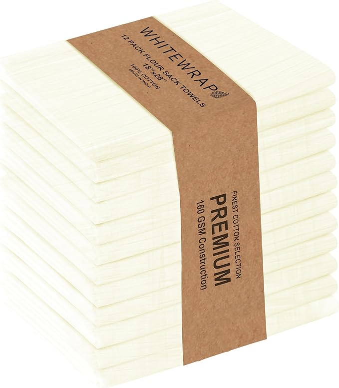 WHITEWRAP Flour Sack Towels| Tea Towel by WHITEWRAP