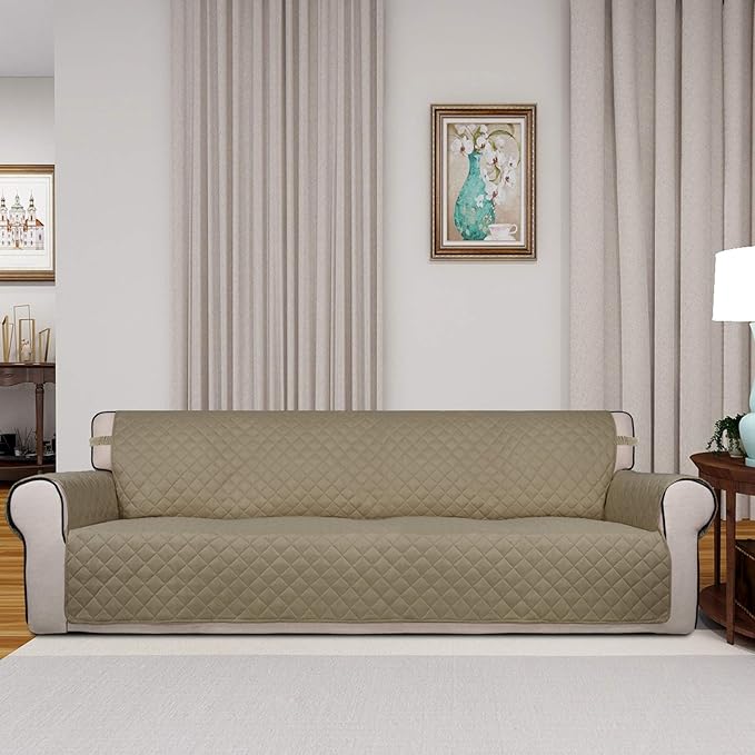 PureFit Reversible Quilted Sofa Cover, Water Resistant Slipcover Furniture - Image 2