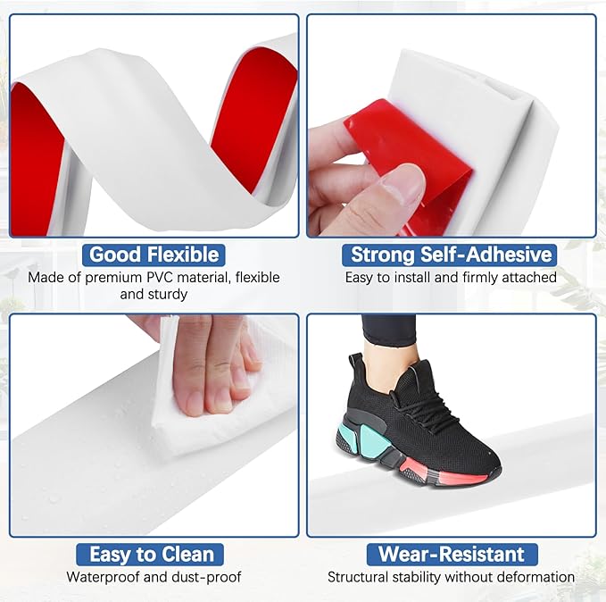 Vinyl Door Threshold Flooring Transition Strip Self Adhesive Carpet Edging Strip - Image 3