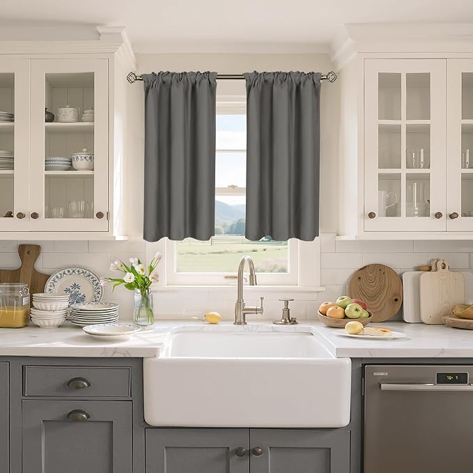 BGment Short Blackout Curtains 45 Inches Length - Image 2