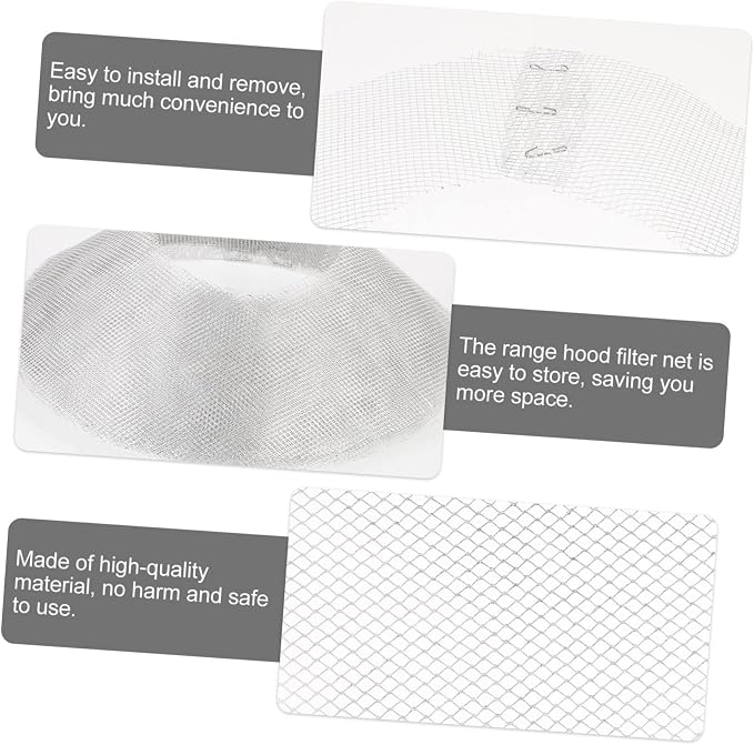 10PCS Durable Range Hood Filter Net Kitchen Replacement Practical Bowl Shaped - Image 9