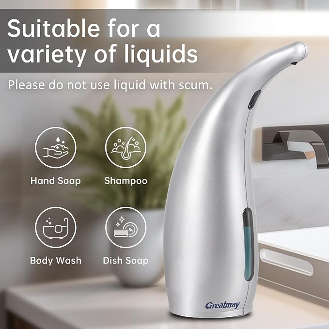 Adjustable Automatic Soap Dispenser Touchless, 4 Adjustable Levels Touchless - Image 5