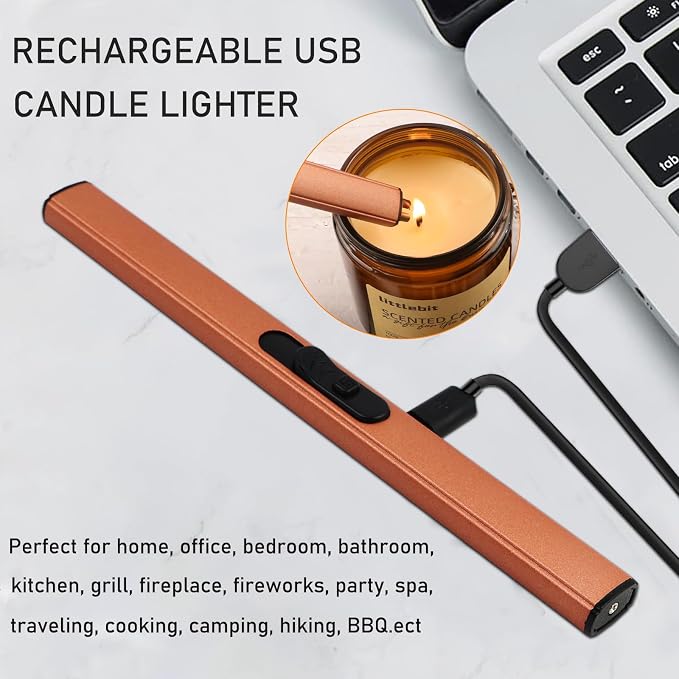 4 in 1 Elegant Candle Accessory Set, Rechargeable Lighter, Candle Wick Trimmer - Image 2