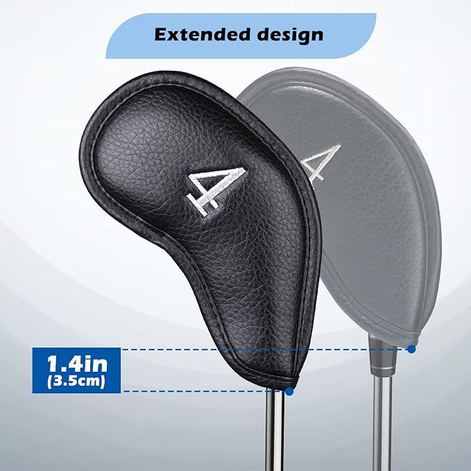 CRAFTSMAN GOLF 12pcs or 1pc Thick Synthetic Leather Golf Iron Head Covers Set - Image 6