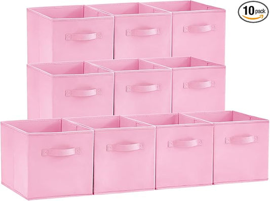 Lifewit 10 Packs Storage Cubes, 11 Inch Cube Storage Bins, Foldable Decorative by Lifewit
