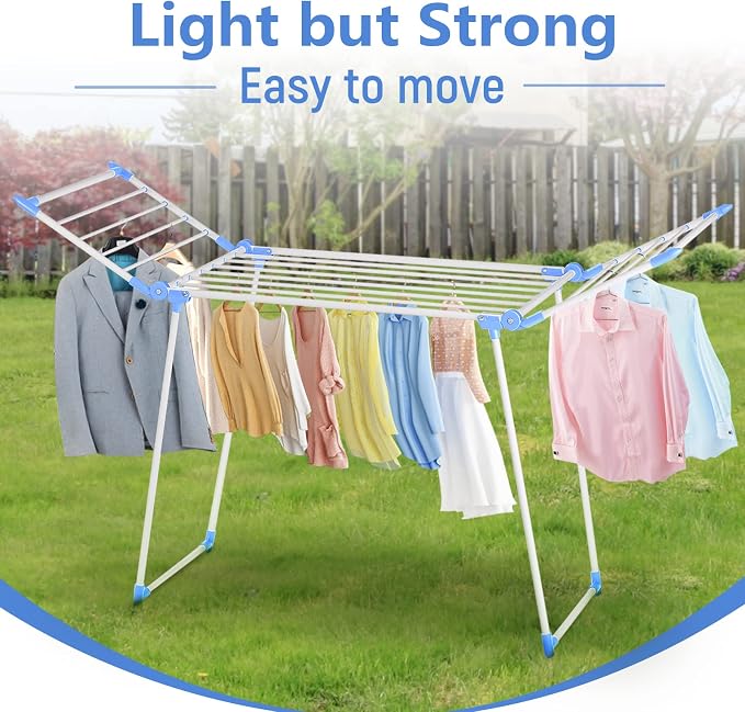 Clothes Drying Rack, Gullwing Laundry Rack, Collapsible, Space-Saving Laundry - Image 6