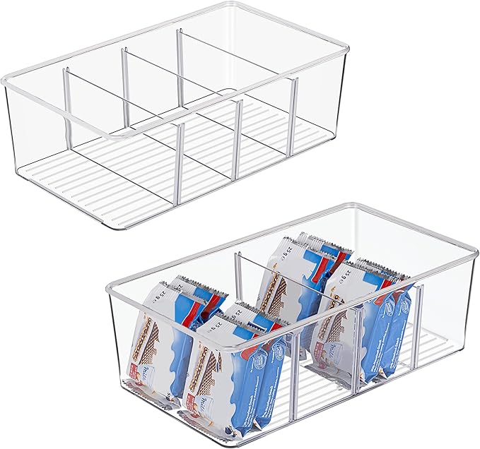 Vtopmart 2 Pack Food Storage Organizer Bins, Cabinet Organization and Storage by Vtopmart