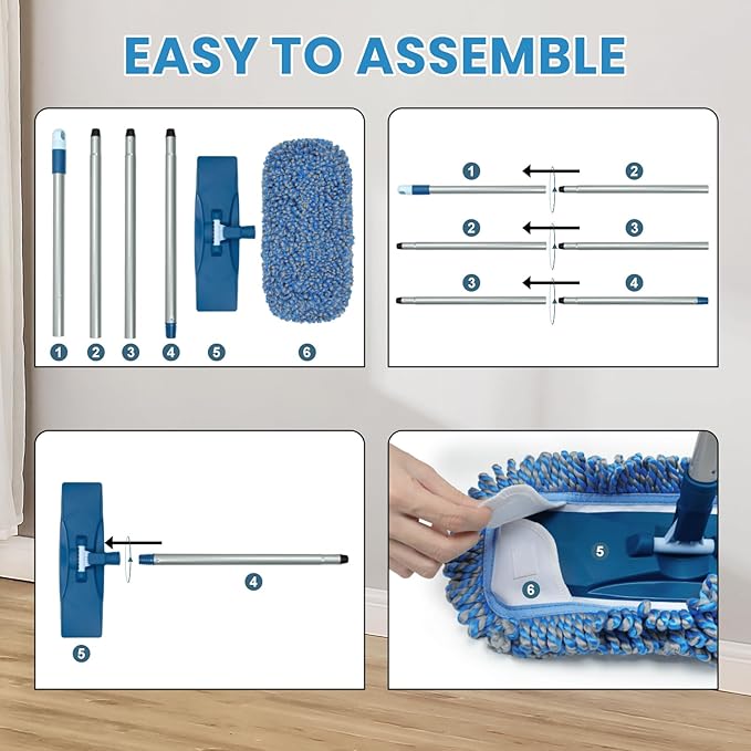 MAVRIZ Dust Mop for Hardwood Floor Washable Wet and Dry Mop - Image 6