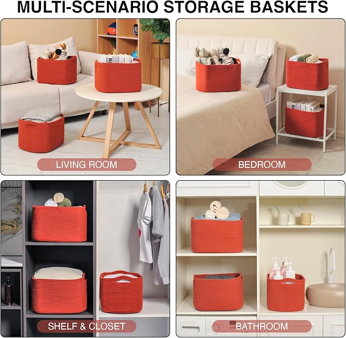 Storage Baskets for Organizing, Storage Basket for Shelves, Toy Towel Basket - Image 5