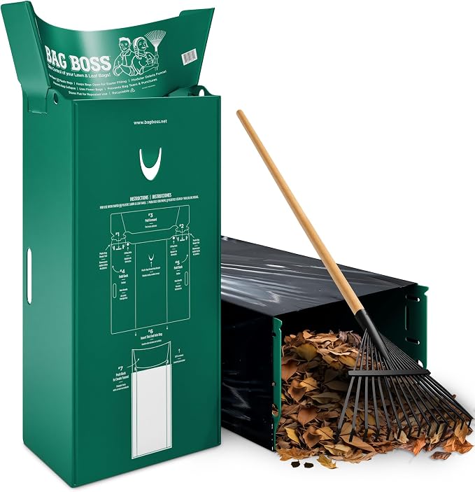 Lawn & Leaf Bag Holder Stand | Fits 33-55 Gallon Paper or Plastic Yard Waste - Image 9