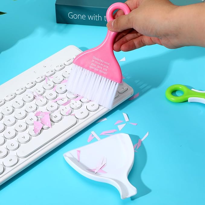 3 Pcs Mini Broom and Dustpan Set, Compact Cleaning Sweep, Mini Broom and Brush - Image 5