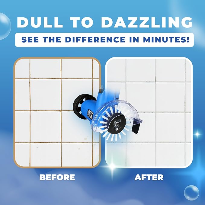 Electric Stand-Up Lightweight Grout Cleaning Machine – Easy-to-Use Tile Grout - Image 6