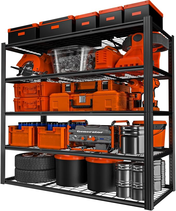 ROOMTEC 60" W Garage Shelving Heavy Duty, 33000LBS Storage Shelves, 5-Tier by ROOMTEC