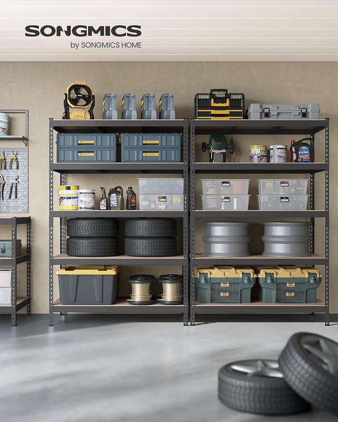 SONGMICS 5-Tier Storage Shelves, Load 2310 lb, Boltless Assembly, Adjustable - Image 2